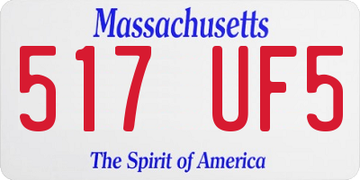 MA license plate 517UF5