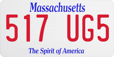 MA license plate 517UG5