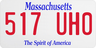 MA license plate 517UH0