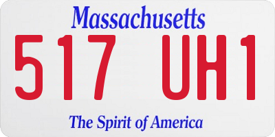 MA license plate 517UH1