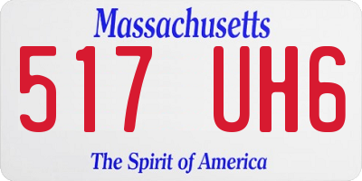 MA license plate 517UH6