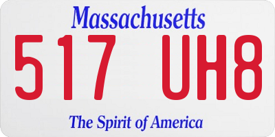 MA license plate 517UH8