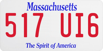 MA license plate 517UI6
