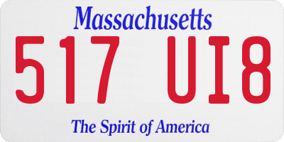 MA license plate 517UI8