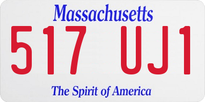 MA license plate 517UJ1