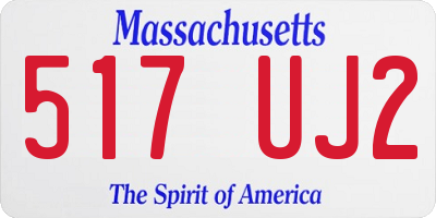 MA license plate 517UJ2