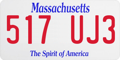 MA license plate 517UJ3
