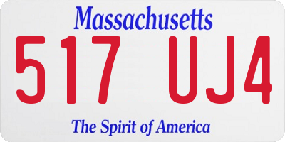 MA license plate 517UJ4