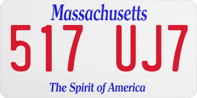 MA license plate 517UJ7
