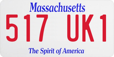 MA license plate 517UK1