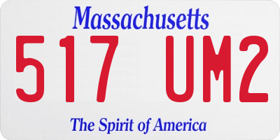 MA license plate 517UM2