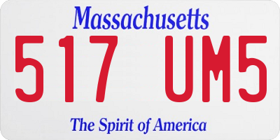 MA license plate 517UM5
