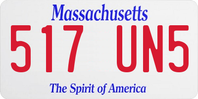 MA license plate 517UN5