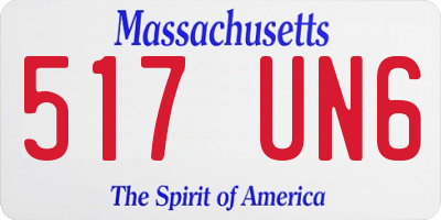MA license plate 517UN6