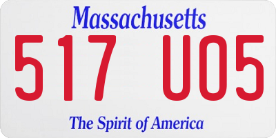 MA license plate 517UO5