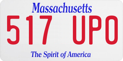 MA license plate 517UP0