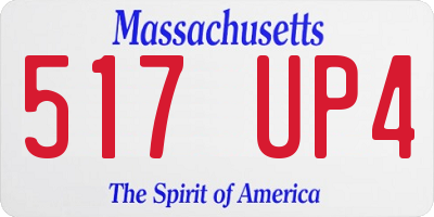 MA license plate 517UP4