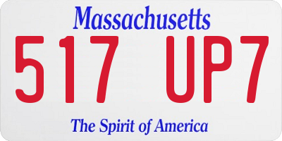 MA license plate 517UP7