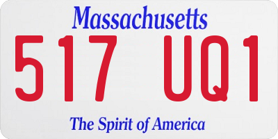MA license plate 517UQ1