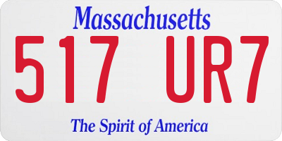 MA license plate 517UR7