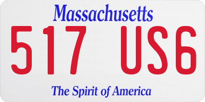 MA license plate 517US6