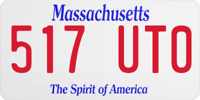 MA license plate 517UT0
