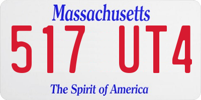 MA license plate 517UT4