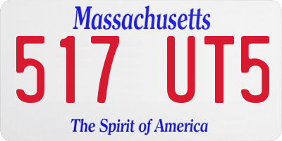 MA license plate 517UT5