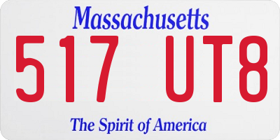 MA license plate 517UT8