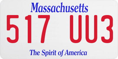 MA license plate 517UU3