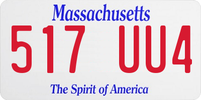 MA license plate 517UU4