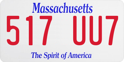 MA license plate 517UU7