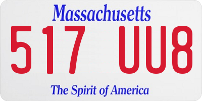 MA license plate 517UU8