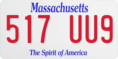 MA license plate 517UU9