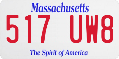 MA license plate 517UW8