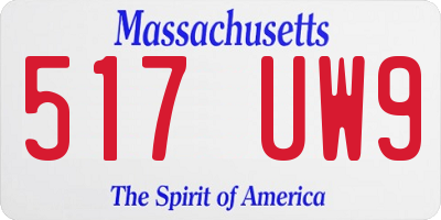 MA license plate 517UW9