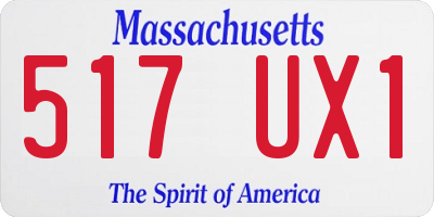 MA license plate 517UX1