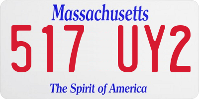 MA license plate 517UY2