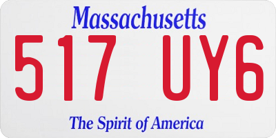 MA license plate 517UY6