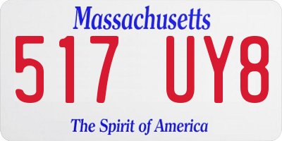 MA license plate 517UY8