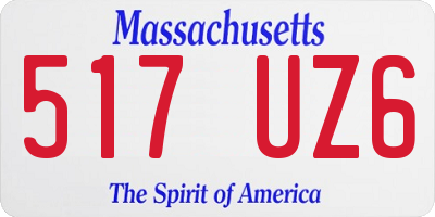 MA license plate 517UZ6
