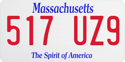 MA license plate 517UZ9