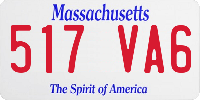 MA license plate 517VA6