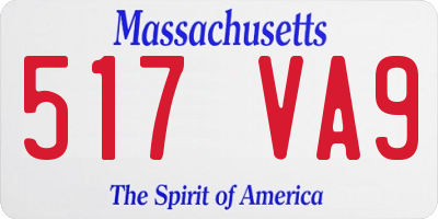 MA license plate 517VA9