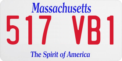 MA license plate 517VB1