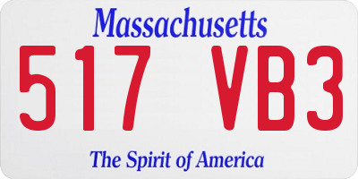 MA license plate 517VB3