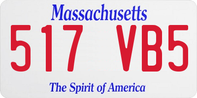 MA license plate 517VB5