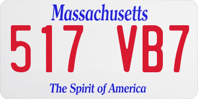MA license plate 517VB7
