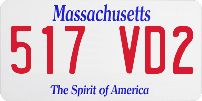 MA license plate 517VD2