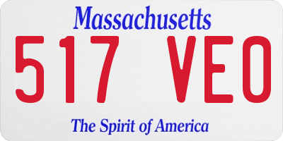 MA license plate 517VE0